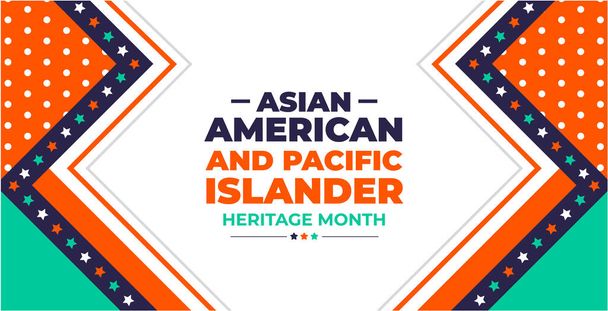 Ázsiai amerikai és csendes-óceáni szigetország Örökség Hónap háttér vagy banner design sablon ünneplik május. - Vektor, kép