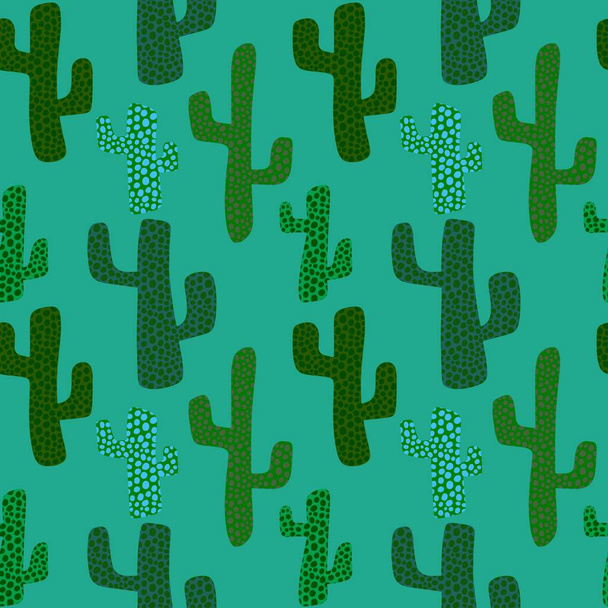 Abstract floral seamless cactus pattern for wrapping paper and fabrics and linens and kids clothes print and festive summer textiles . High quality illustration - Фото, изображение