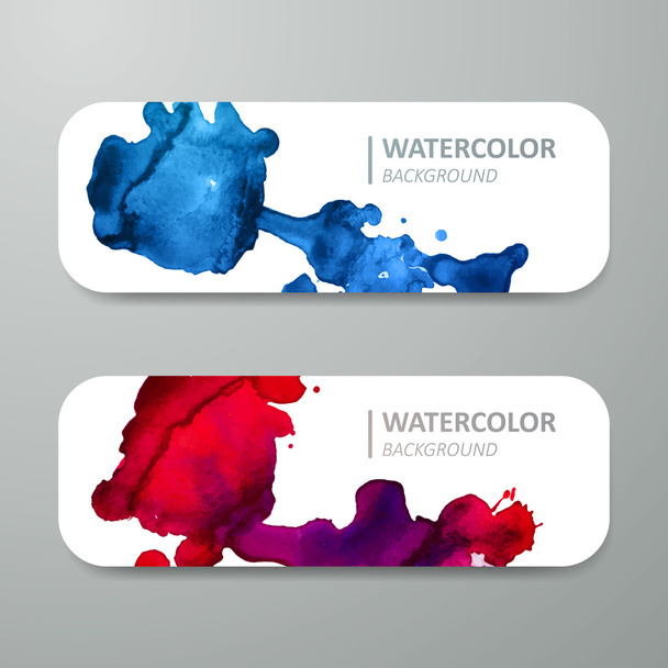 Vector Watercolor Design Banners - Vetor, Imagem