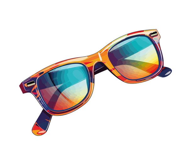 Gafas de sol un icono accesorio declaración de moda aislado - Vector, imagen