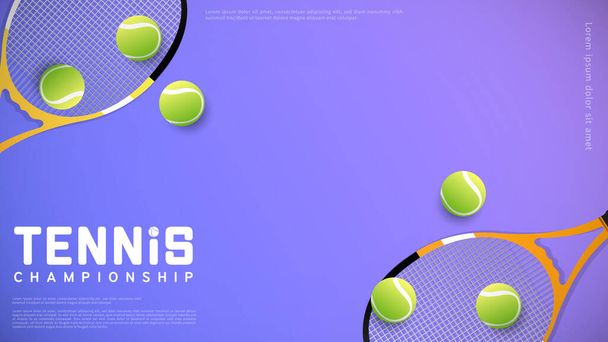Rakieta tenisowa i szablon piłki tenisowej tło Ilustracje do stosowania w imprezach sportowych online, Ilustracja Vector EPS 10 - Wektor, obraz