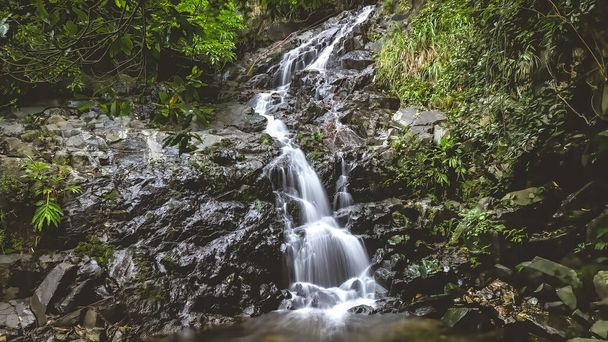 beautiful waterfall in Siu Chik Sha , TKO - Фото, изображение