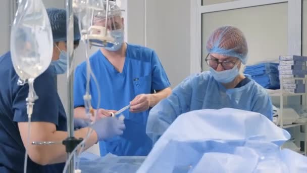 Surgical intervention during the disease. Operation by professional doctors in a hospital. - Footage, Video