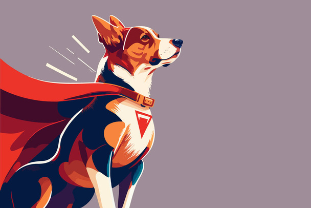Dog superhero vector illustration - Vettoriali, immagini