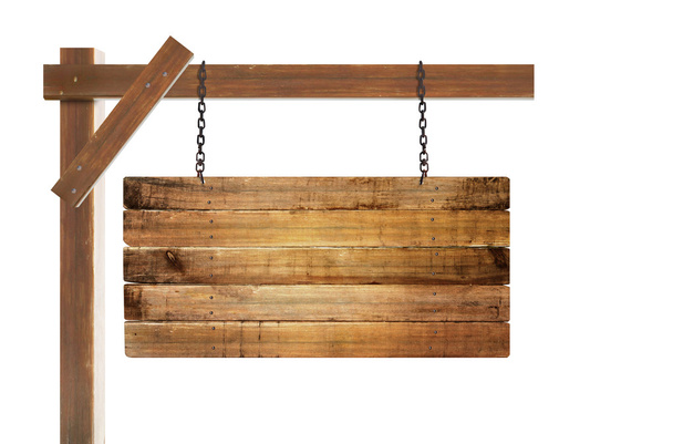 Panneau en bois vide suspendu - Photo, image