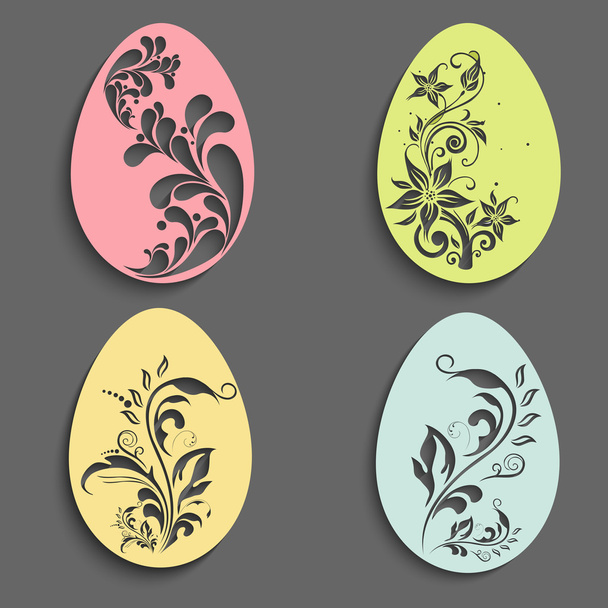 Creative eggs for Happy Easter celebration. - Vektori, kuva