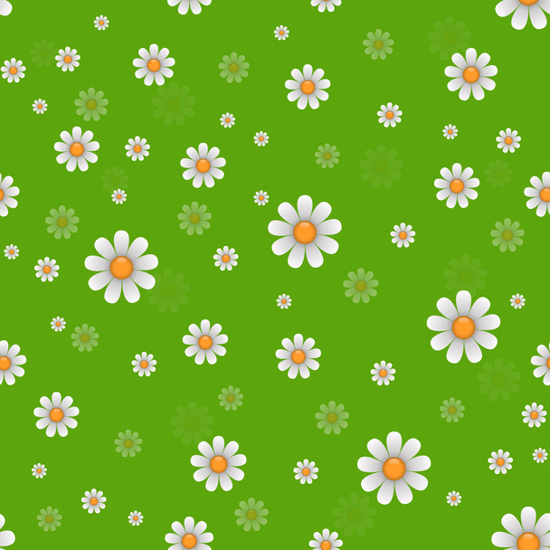 Daisy flowers texture. Vector - Vector, Imagen