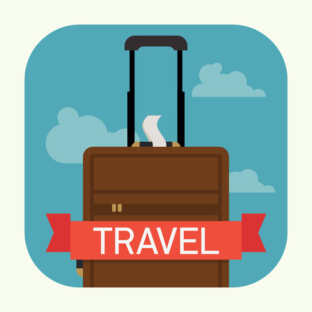 Luggage suitcase icon - Вектор,изображение