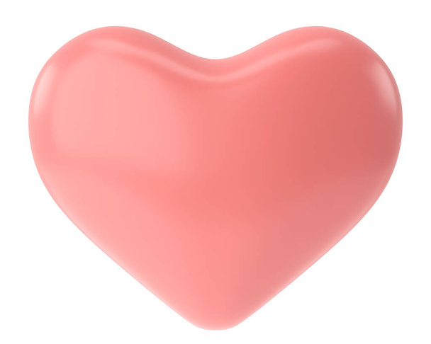 3D hart. Valentijnskaartdecoratie. 3D illustratie. - Foto, afbeelding