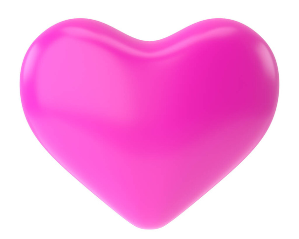 Τρισδιάστατη καρδιά Διακόσμηση κάρτας Αγίου Βαλεντίνου. 3D απεικόνιση. - Φωτογραφία, εικόνα