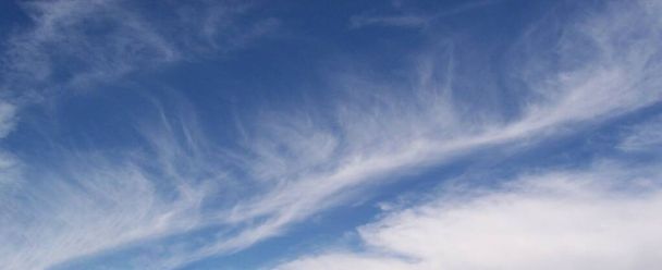 A panoramic view of the blue sky - Zdjęcie, obraz