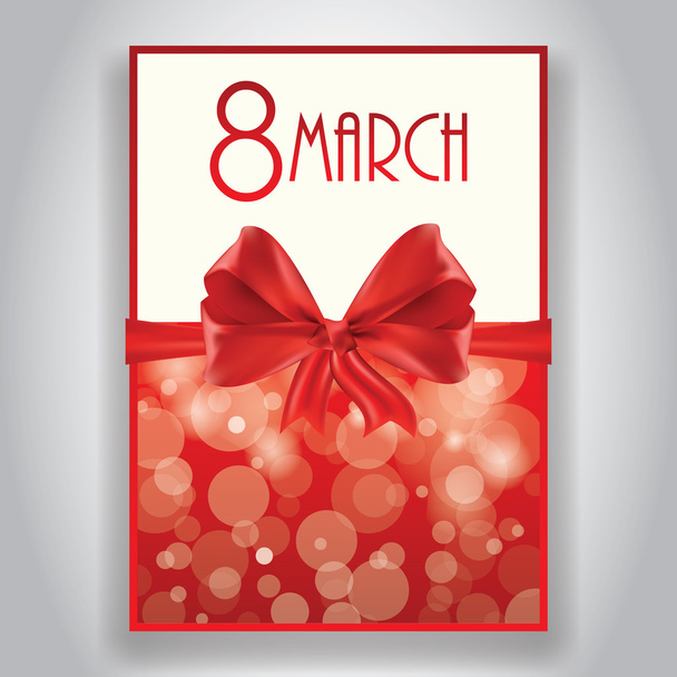 Gift card for 8 march women's day, vector - Vektori, kuva