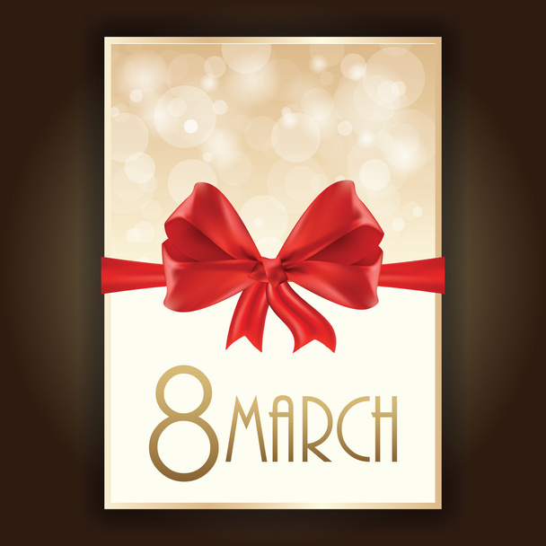 Gift card for 8 march women's day, vector - Vektor, kép