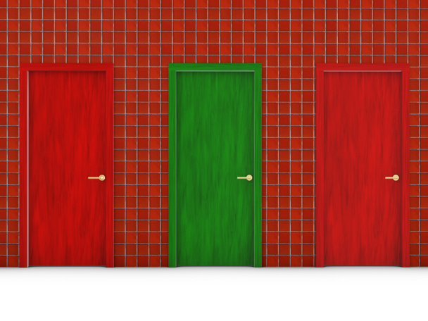zöld ajtó - Fotó, kép
