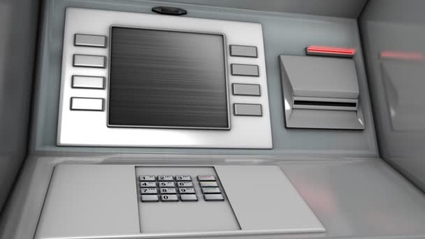 Komputer wygenerowany, Nieczynny bank Bankomat. - Materiał filmowy, wideo