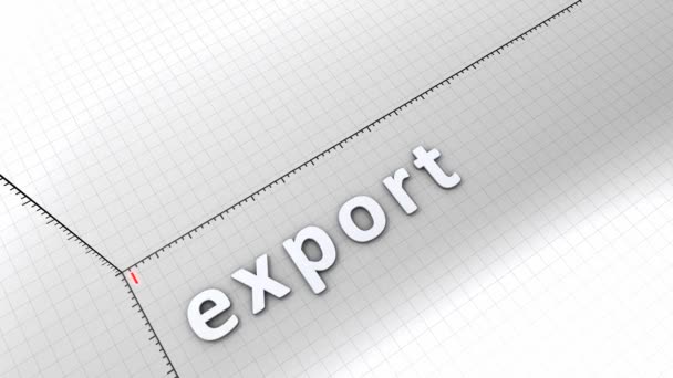 Wachsende Grafik-Animation, steigender Export. - Filmmaterial, Video