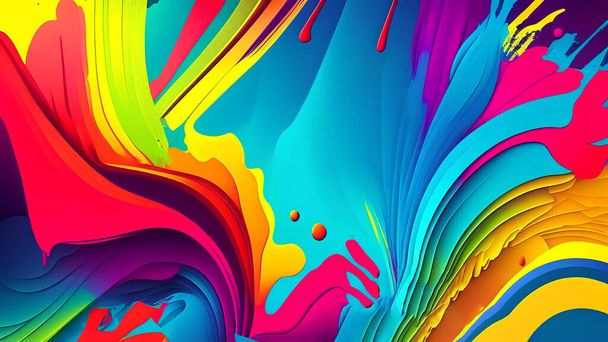 Colorful oil paint splash texture background. Multicolored marble wallpaper graphic design. colorful pattern for creating artworks and prints. Crazy bright colors style. - Photo, Image