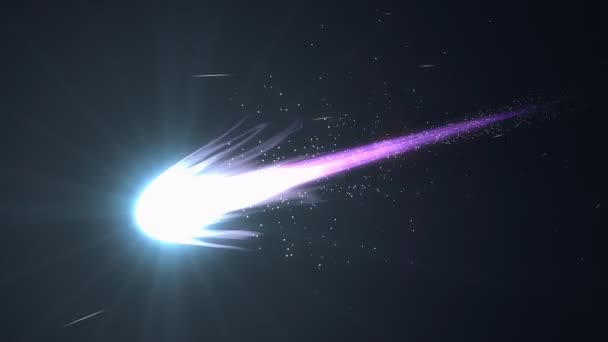 Representación de artista, hermosa vista de cerca cometa azul
. - Metraje, vídeo