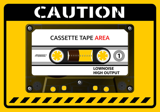 cassette tape poster vintage layout  - Vector, Image