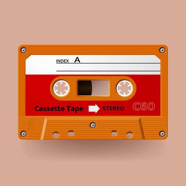 music cassette tape classic styl - Vetor, Imagem