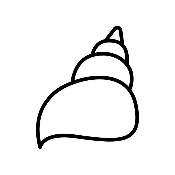Shellfish icon in thin line style - Vector, Imagen