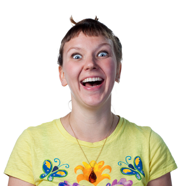 γυναίκα με ένα χαρούμενο πρόσωπο - Φωτογραφία, εικόνα