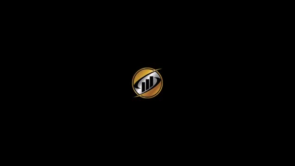 Contabilidade animação logotipo financeiro. Design de logotipo de consultores financeiros - Filmagem, Vídeo