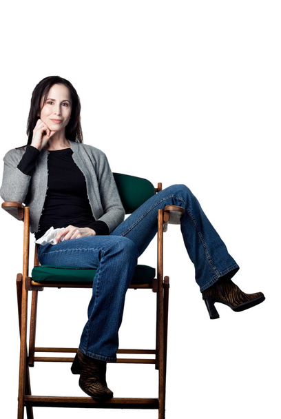 Актриса на стуле
 - Фото, изображение