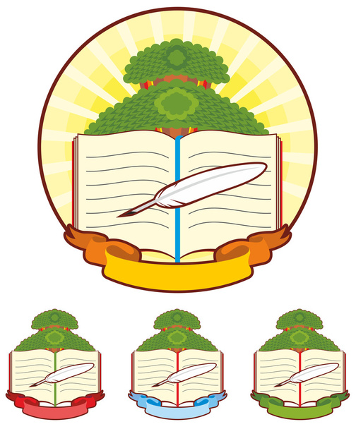 Emblema albero libro
 - Vettoriali, immagini