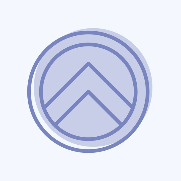 Icon Shield. relacionado con el símbolo de la decoración. estilo de dos tonos. diseño simple editable. ilustración simple - Vector, imagen