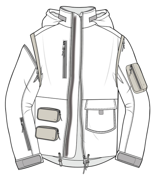 illustrazione vettoriale della giacca su sfondo bianco - Vettoriali, immagini