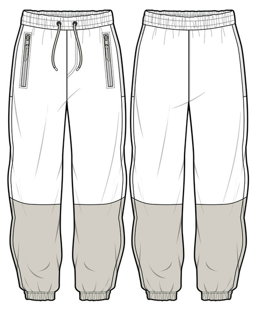 vector illustration of Joggers. back and front - Wektor, obraz