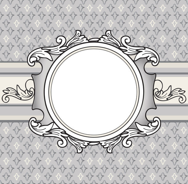 Frame french lily background - Vector, imagen