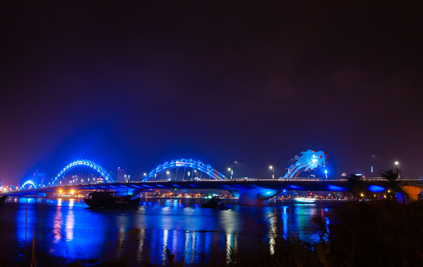 Blue Dragon bridge in Danang Vietnam - Фото, изображение