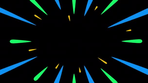 lignes de vitesse colorées (orange, rouge, bleu, vert) canal alpha - Séquence, vidéo