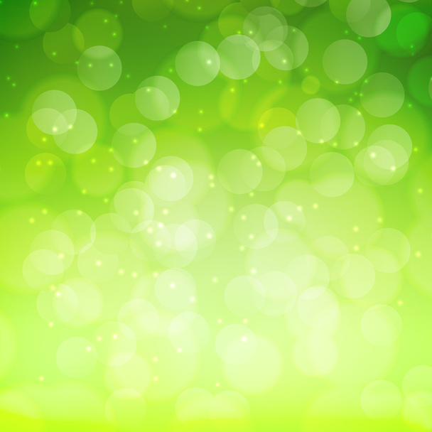 Spring green bokeh abstract light background. - Vector, Image