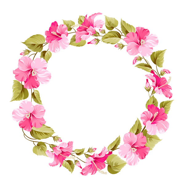 Floral wreath. - Vector, Image