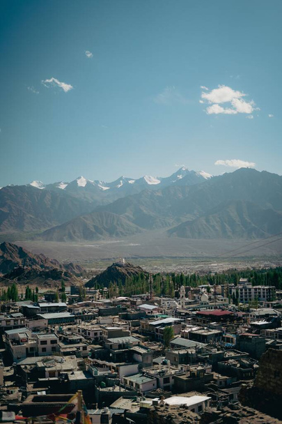 an aerial Shot of a mountain in leh ladakh - Fotó, kép
