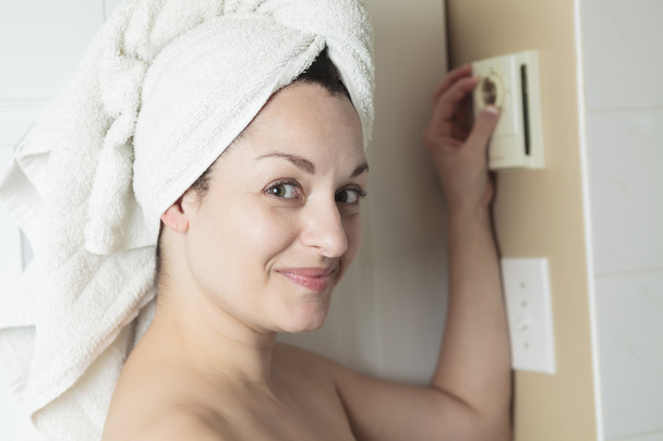 Woman shower thermostat - Фото, изображение
