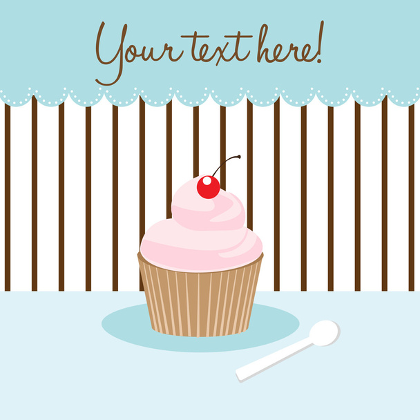 cartão de cupcake
 - Vetor, Imagem
