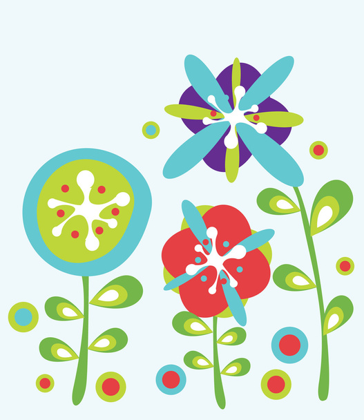 decorative flowers background - Vector, imagen