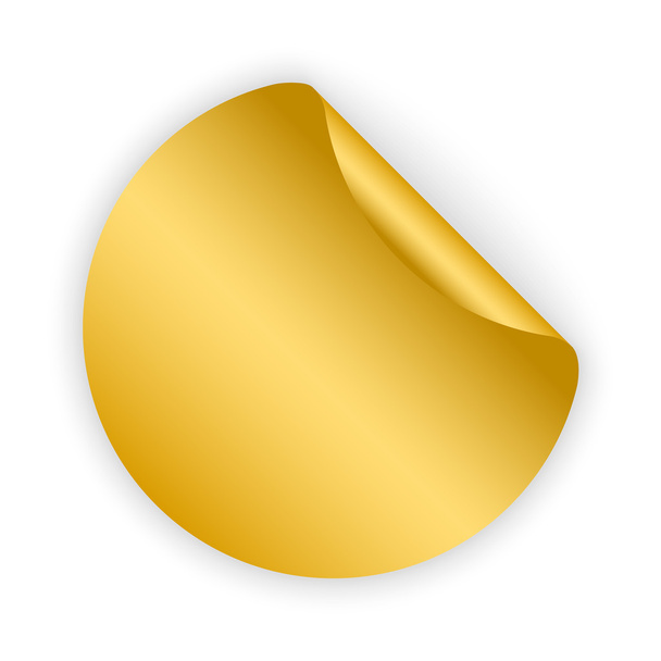 διάνυσμα χρυσού κενές λυγισμένο αυτοκόλλητο - Διάνυσμα, εικόνα