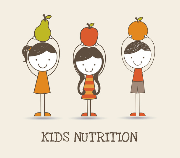 Conception de nutrition pour enfants
 - Vecteur, image
