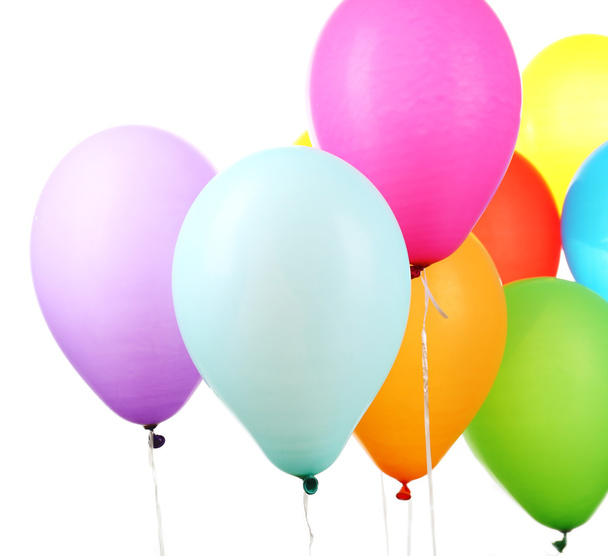 Color balloons isolated on white - Valokuva, kuva