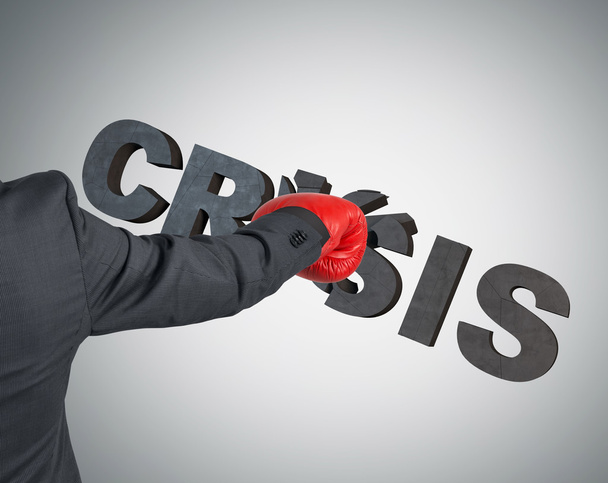 zakenman breken crisis - Foto, afbeelding