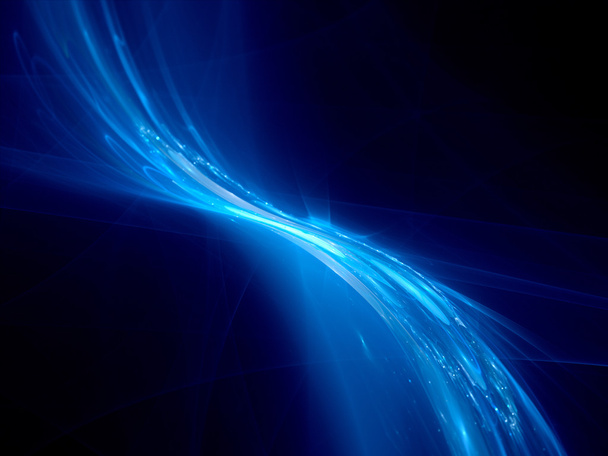 Niebieskie świecące kształt w przestrzeni - Zdjęcie, obraz