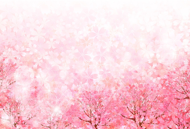 Цветочный фон вишни
 - Вектор,изображение