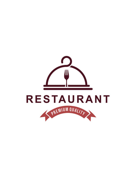 A vector of the restaurant logo with fork. Premium quality - Вектор,изображение