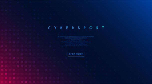 Abstract cybersport visualization. Neon colors gradient background. Geometric pattern representation. Graphic concept for your design. - Вектор, зображення