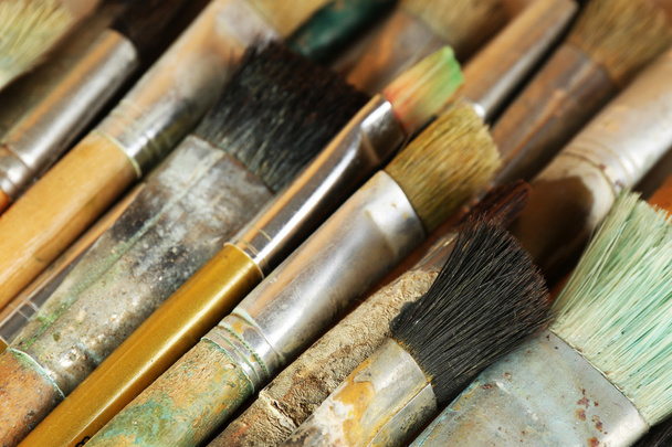 Different paintbrushes close up - Photo, Image